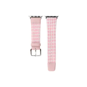 KVZUVUU Watch Band Apple Compatibility Metal, Leather Material