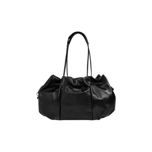 EMPORIO ARMANI Lambskin Handbag, Shoulder Bag Women's Black