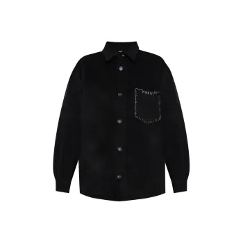 MARNI Logo Embroidered Shirt Jacket