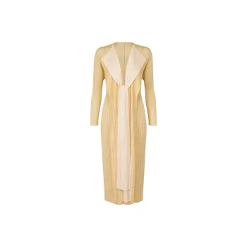 PLEATS PLEASE ISSEY MIYAKE Merry Bicolor Coat