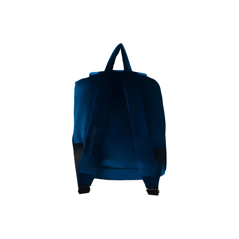 See By Chloe Velvet Backpack Women's Deep Sea-1