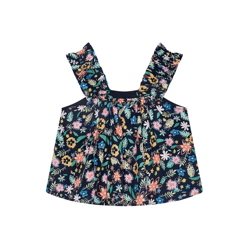 ELF SACK Shirt Women's Black Floral-0