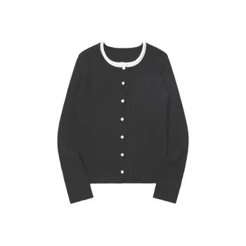 UNRETRO Knitwear Women's Black White Color Blocking