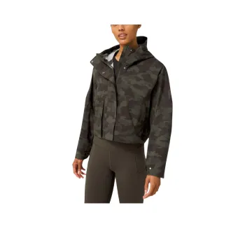 Lululemon Rain Chaser Jackets Coats Women's Camouflage Deep Olive Mix