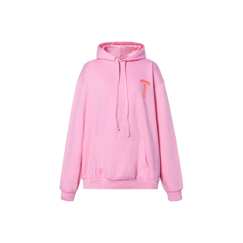 Chrome Hearts Red Logo Hoodie Pink-0