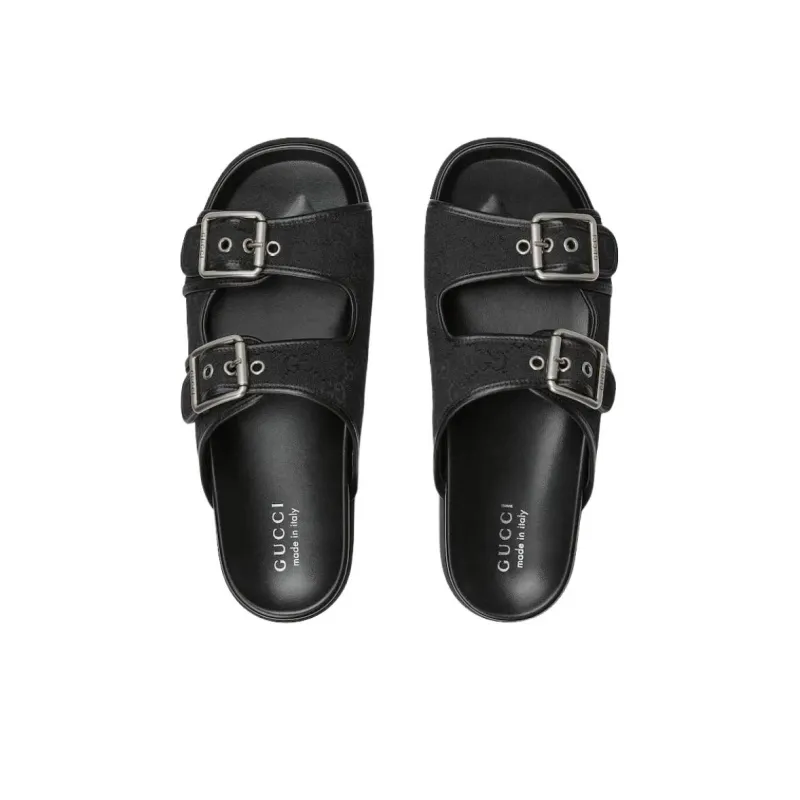 GUCCI Quiet Slide Slippers Men's Black-3