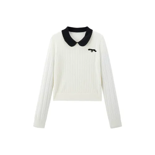LEDIN Knitwear Women's Mist White