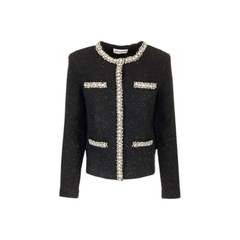 Self portrait Sequin Knitted Cardigan-0