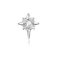 White Zircon Clip-on Earring