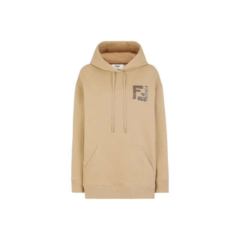 FENDI Ff Sequin Embellished Drawstring Hoodie-0