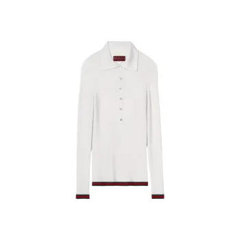 GUCCI Web Stripe Polo Top