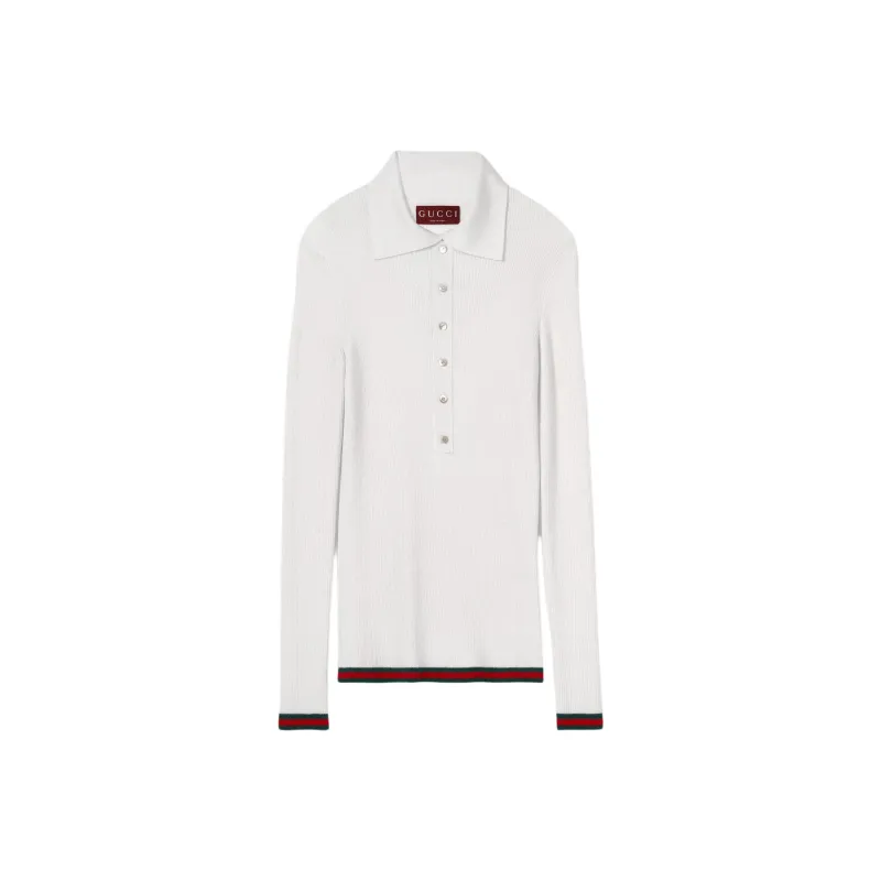 GUCCI Web Stripe Polo Top-0
