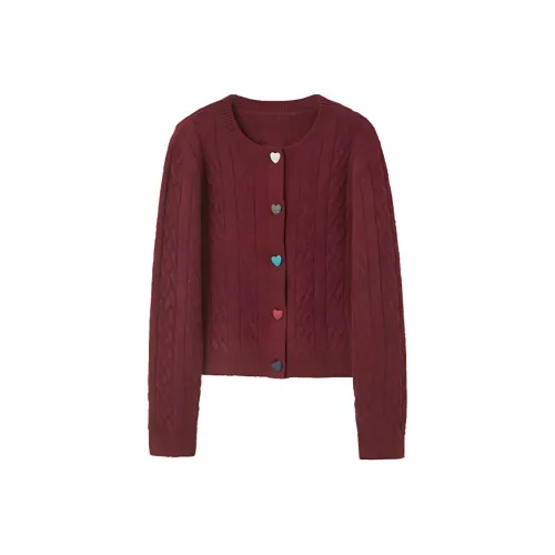 3COLOUR New Year Knitwear Women's Burgundy