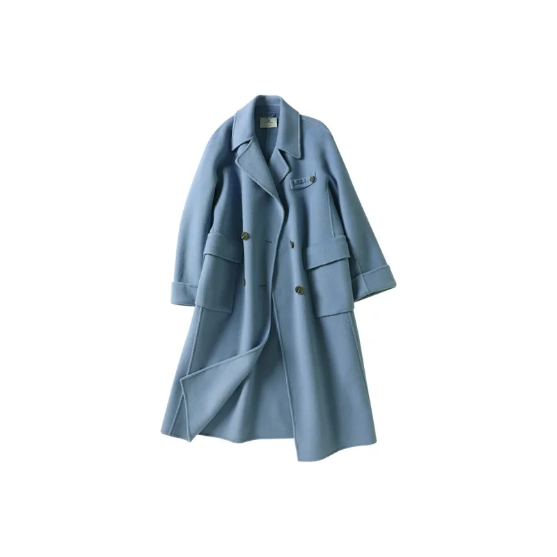 XIANGYING Coats Women's Blue-0