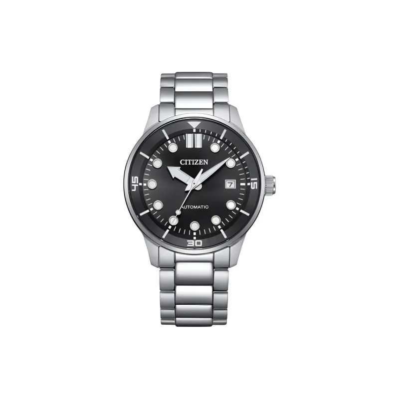 CITIZEN Mechanical Watch Series Automatic Mechanical Movement Stainless Steel Strap Watch 40mm Men's Watches Black Dial-0