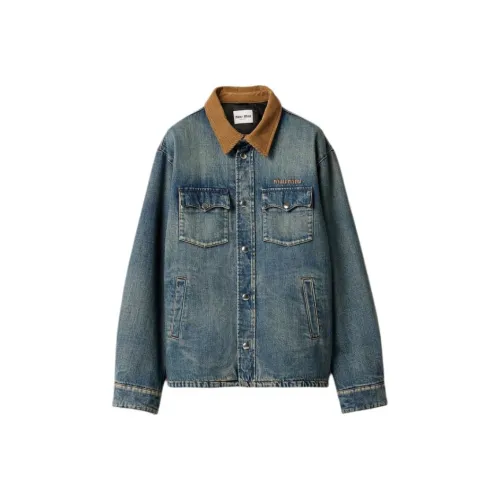 MIU MIU FW24 Down Jacket Women's Blue