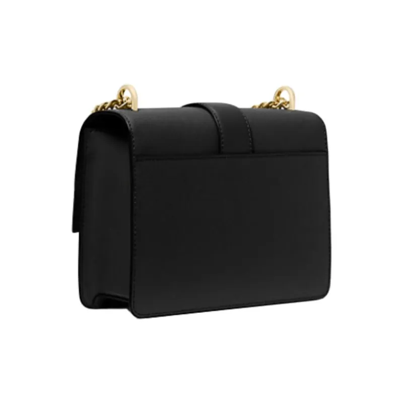 MICHAEL KORS Greenwich Leather Shoulder Bag Trumpets Women's Black-1