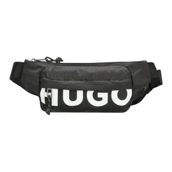 HUGO BOSS Recycled Polyester Crossbody Fanny Pack Regular Unisex Black