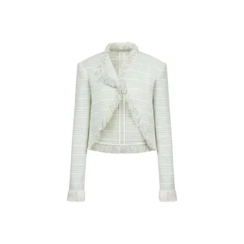 MONTSAND SS25 Mint Tweed Fringed Jacket Jackets & Coats Women's Mint
