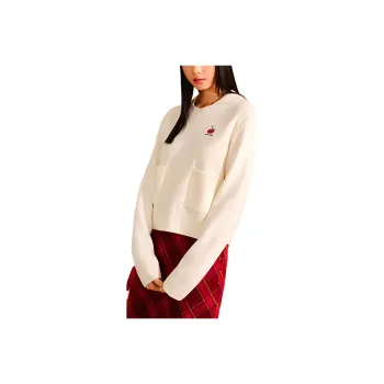 Anta x Kirsh Sports Life Collection Good Things Happen Knitwear Women's Ivory White
