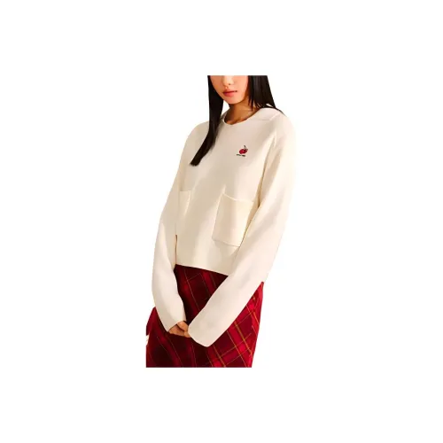 Anta x Kirsh Sports Life Collection Good Things Happen Knitwear Women's Ivory White