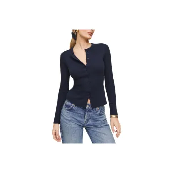 REFORMATION Hugh Knit Top Knitwear Women's Midnight Blue