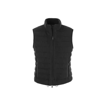 Brunello Cucinelli Ribbed Knit Sleeveless Down Jacket