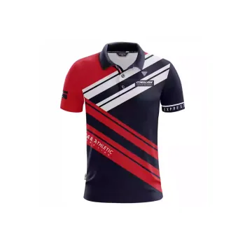 CORALIAN Polo Shirt Women's Red/Marine Blue/White