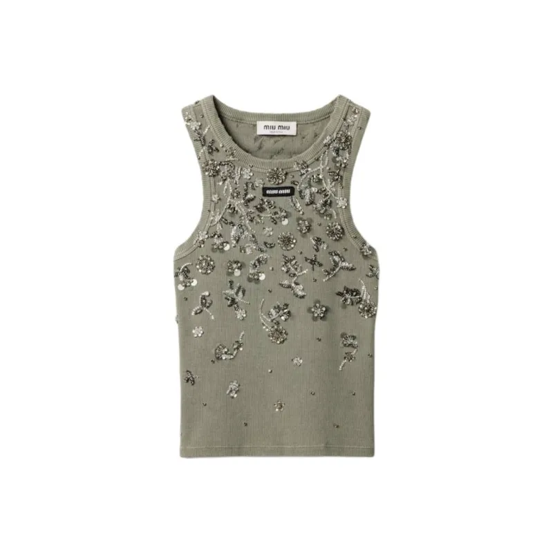 MIU MIU Knitwear Women's Olive Green-0
