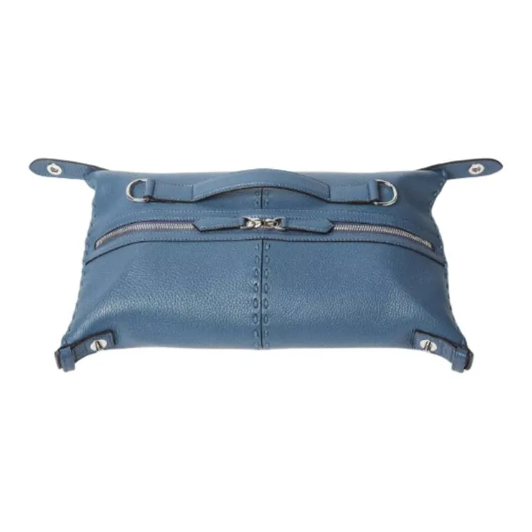 FENDI Selleria Calfskin Crossbody One Shoulder Handbag Small Size Men's Blue-4