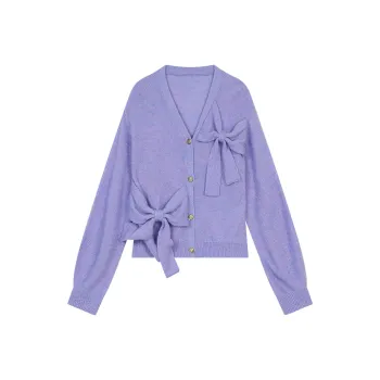 ELF SACK Knitwear Women's Bowknot Purple