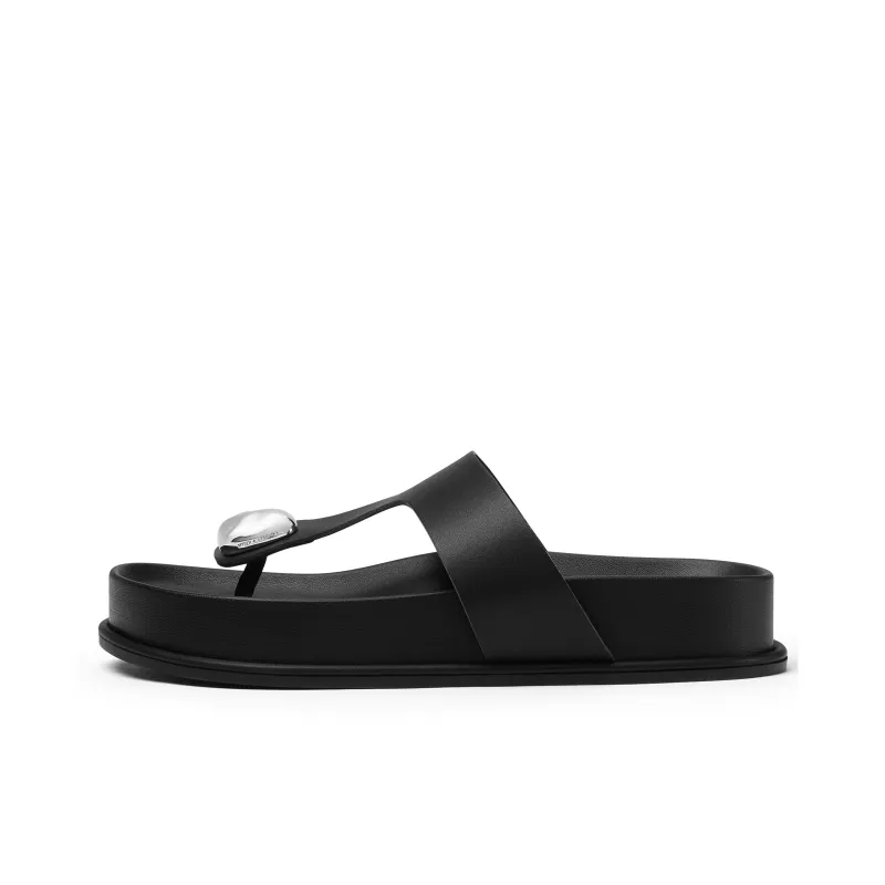 CHARLES&KEITH Composite Sole Flip Flops 2cm Women's-3