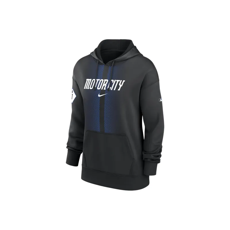 Nike x MLB Detroit Tigers Authentic Collection City Connect Practice Sweatshirt Women's Marine Blue-0