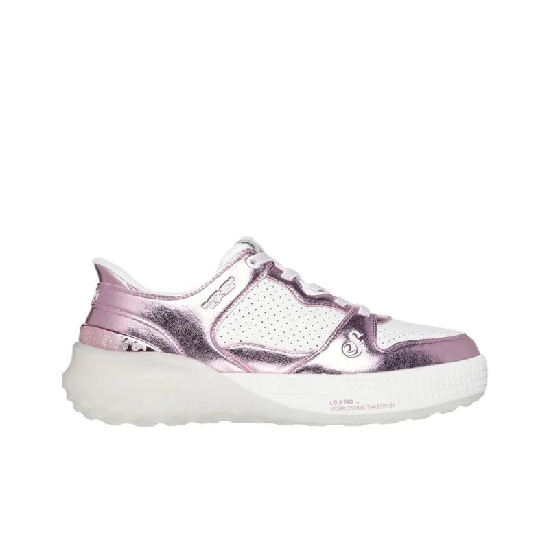 SNOOP DOGG x Skechers Sizzle Low Top Casual Shoes Women's White Pink-1