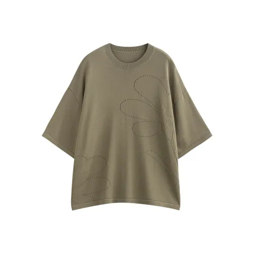 Initial Language Knitwear Women's Gray Pea Green