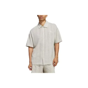 Adidas Clothing Shirts Unisex Light Gray