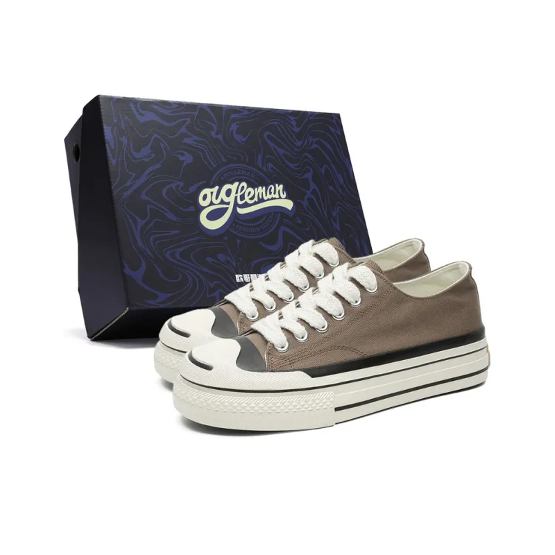 OUGLEMEN Slip Resistant, Abrasion Resistant, And Balanced Canvas Shoes Men's Box-15