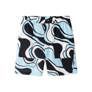 Jacquemus SS25 Wavy Psyche Print Shorts Casual Shorts Men's Blue Black/Blue Black