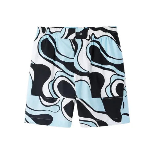 Jacquemus SS25 Wavy Psyche Print Shorts Casual Shorts Men's Blue Black/Blue Black
