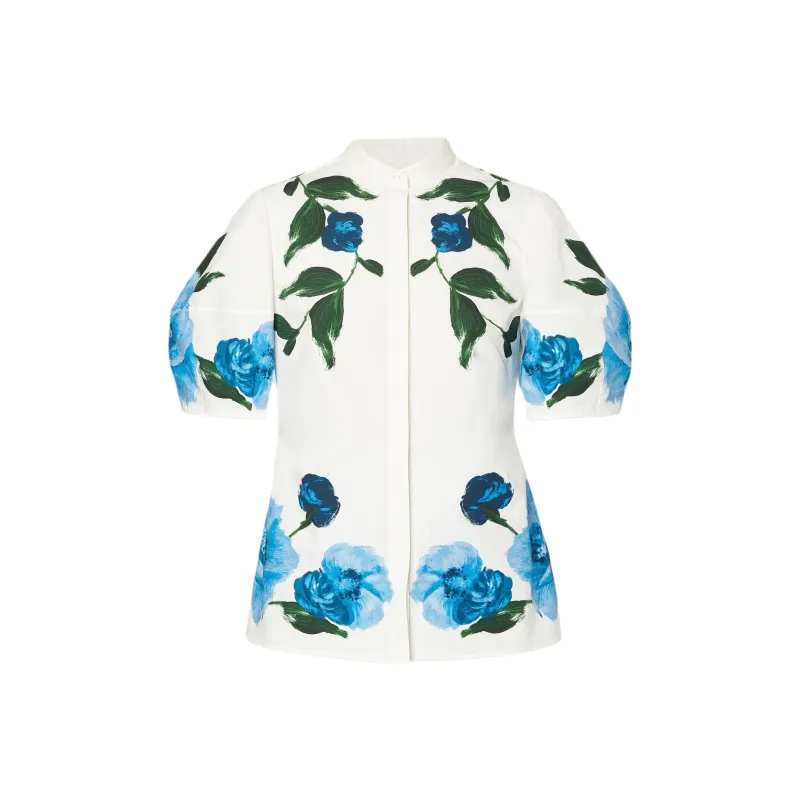 Erdem Floral print Puff sleeves Blouse-0