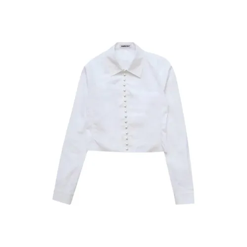 AMBUSH Fitted Pearl Button Shirt 'White'
