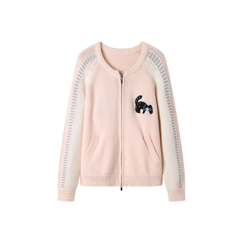 ANDREA MARTIN Faux Fur Knit Cardigan Women's-6