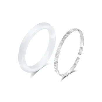 Master Kim Glass Cat Eye Bangles Women's