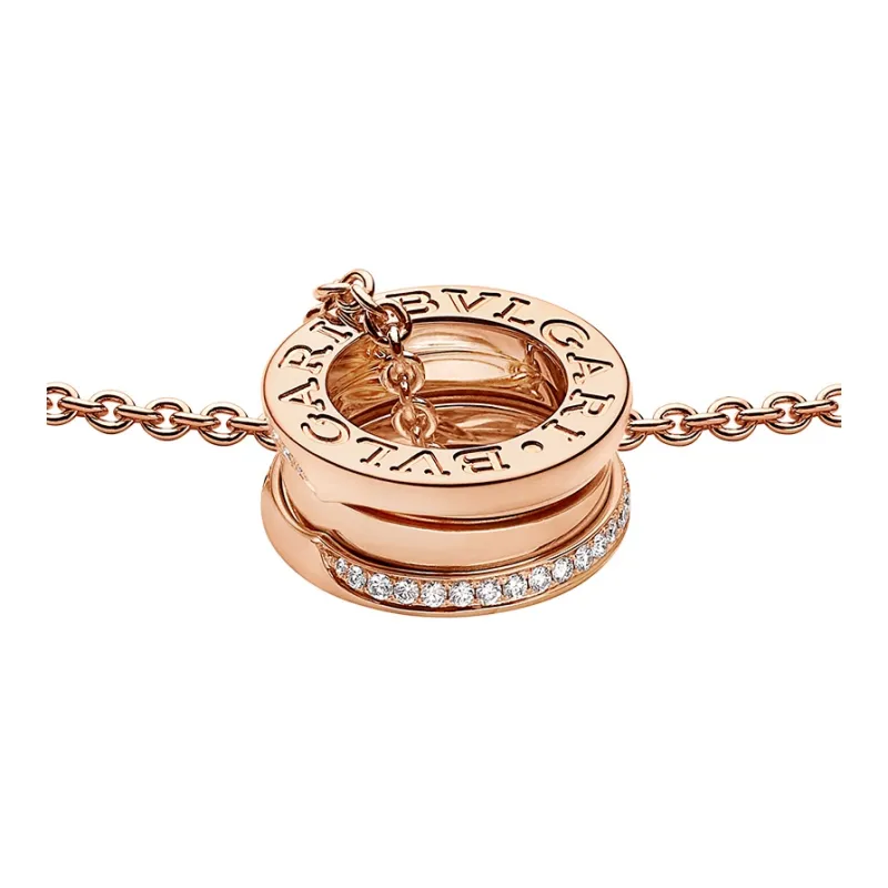 BVLGARI B.Zero1 Series 18K Rose Gold Necklaces Unisex-6
