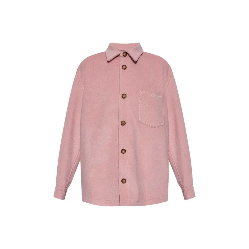 MARNI Logo Embroidered Straight Hem Overshirt-0