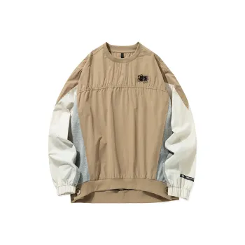 QIAODAN Sweatshirt Women's Wheat Brown/Ancient Porcelain White