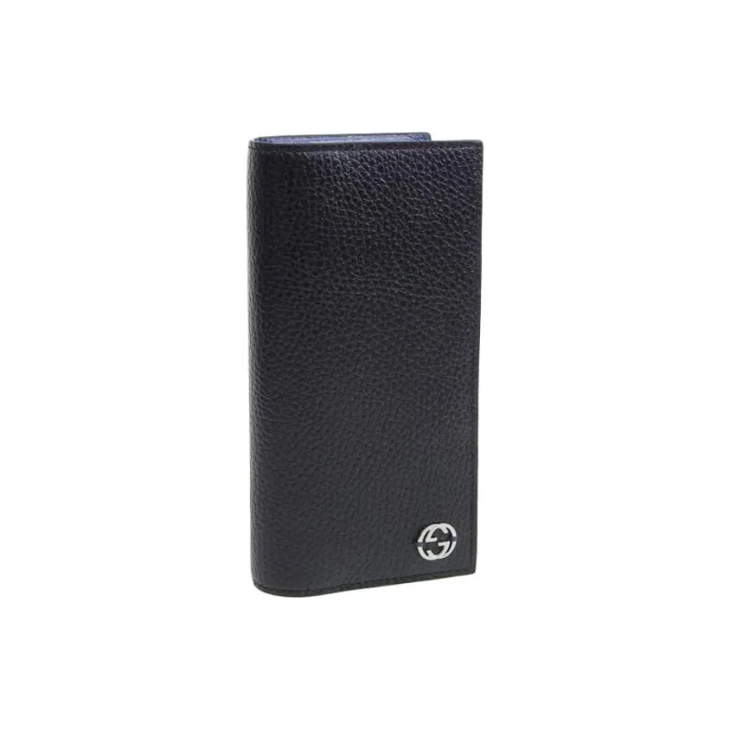 GUCCI Leather Wallet Men's Black & Blue-1