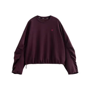 Initial Language Sweatshirt Women's Plum Purple
