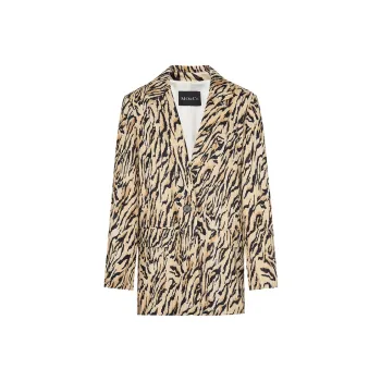 MO&CO Business Suits Women's Two-Tone Tiger Print