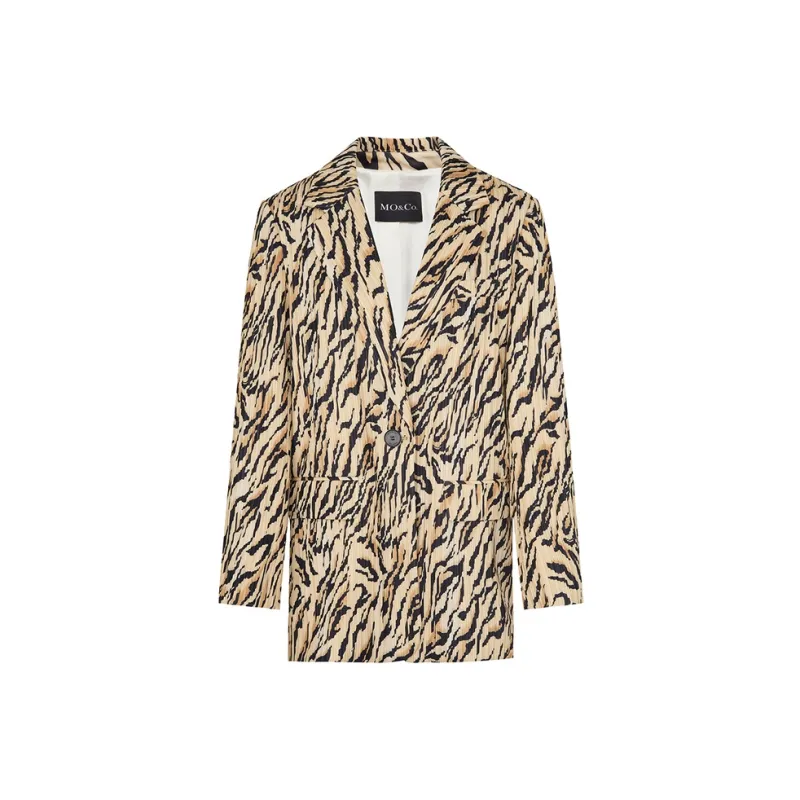 MO&CO Business Suits Women's Two Tone Tiger Print-0